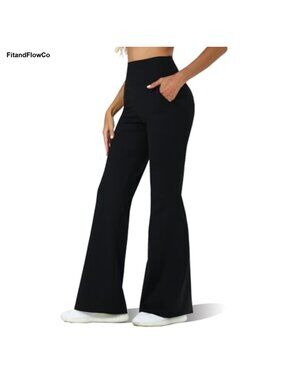 High Waisted Tummy Control Flare Leggings Thermal Bootcut Yoga Pants with